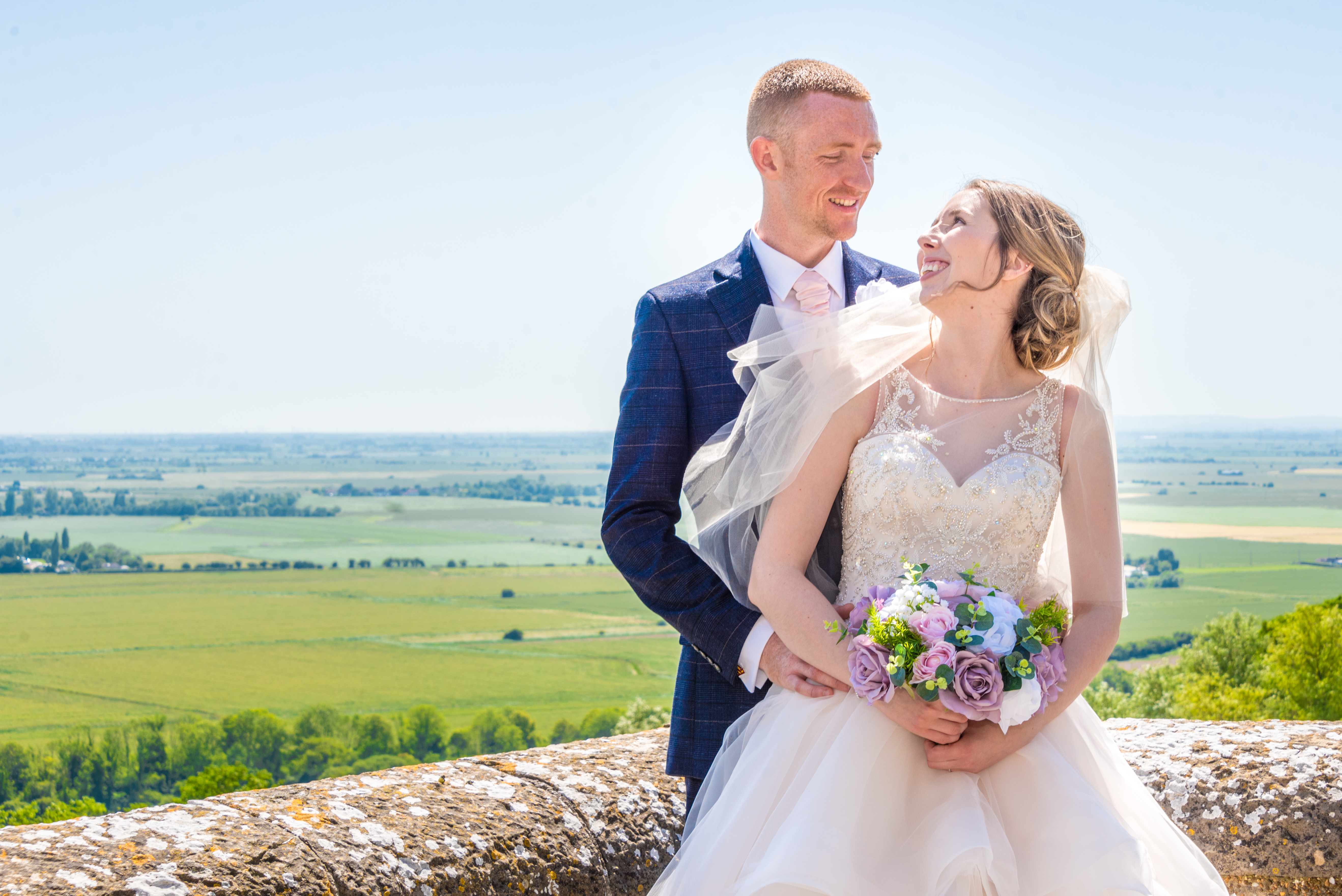 Sea View couples photo at Lympne Castle Wedding Venue in Ashford