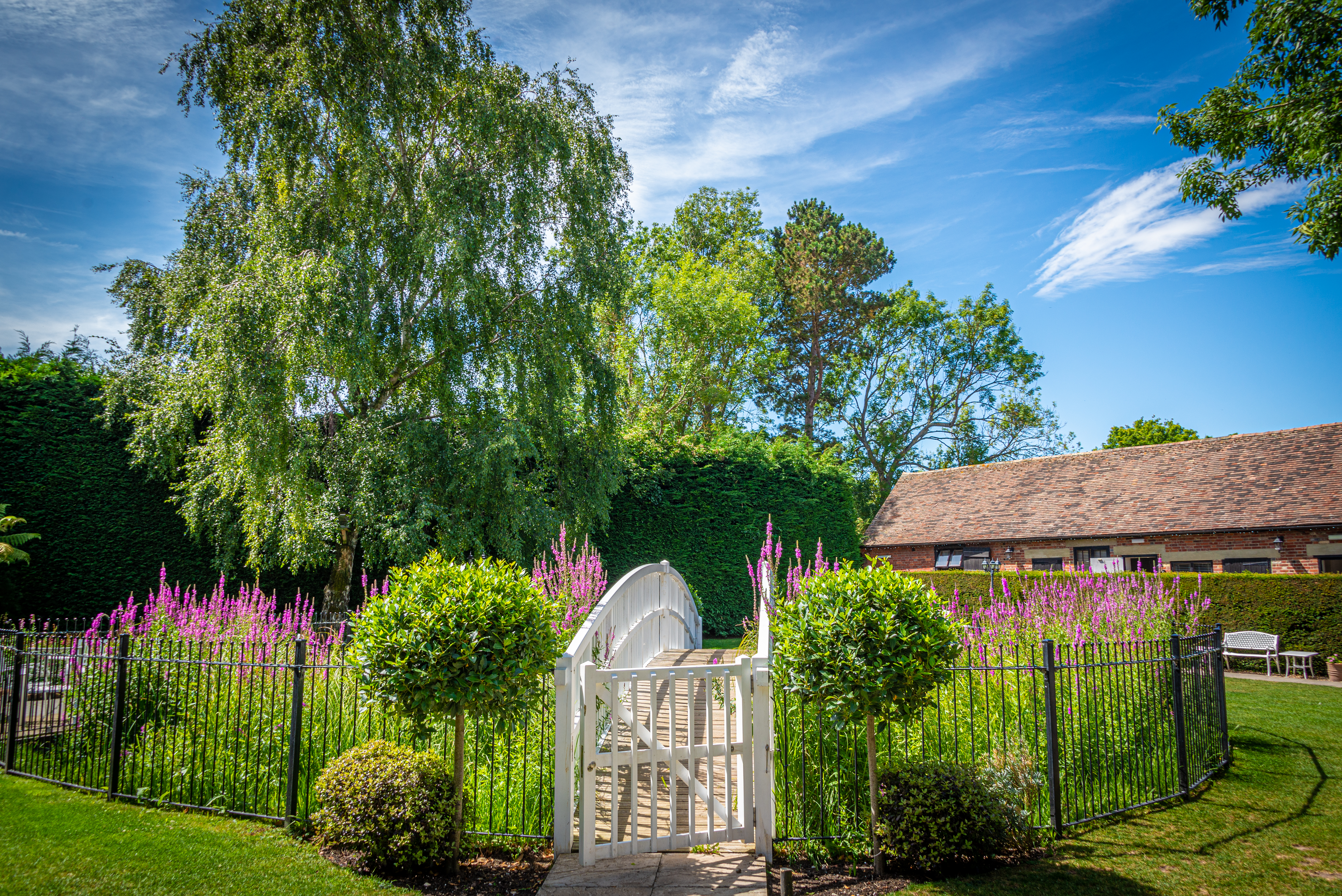 Garden Bridge at Winters Barn Wedding Venue in Ashford