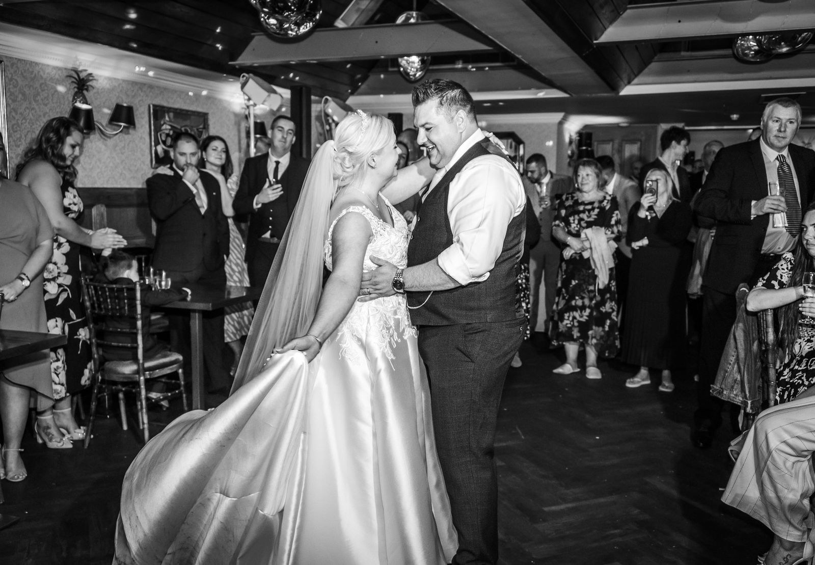 The first dance at The Vines of Rochester wedding venue in Kent